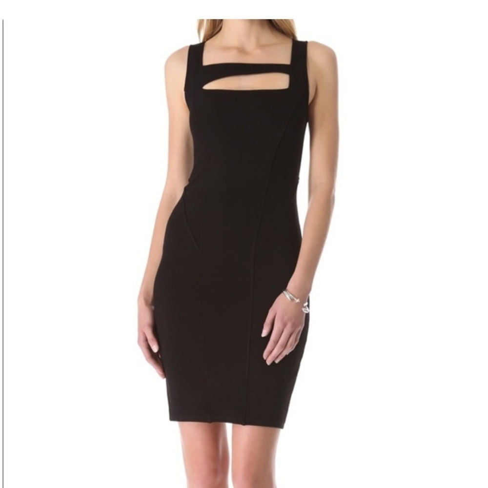 Helmut Lang Gala Knit Aline Dress in Black Size Small